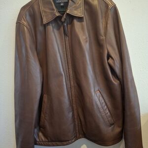 Ralph Lauren * Leather Jacket * Bison Brown * Size M * 100% Lamb Leather